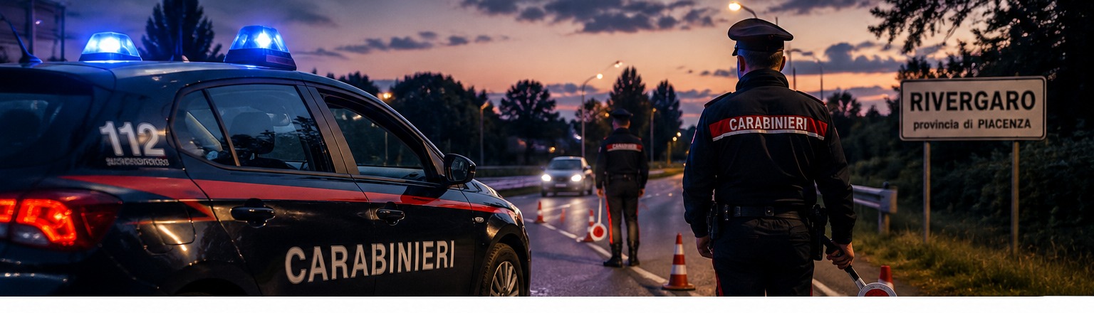 Illustrazione generata dall’IA sul tema dei controlli di Polizia e della sicurezza urbana a Piacenza